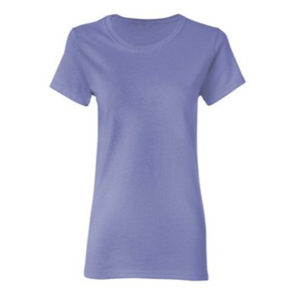 32 vintage heather blue plain blank women t shirt front